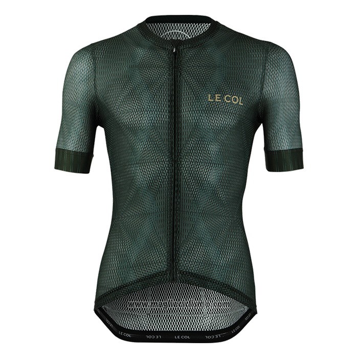 2020 Abbigliamento Ciclismo Le Col Scuro Verde Manica Corta e Salopette